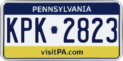 PA license plate KPK2823