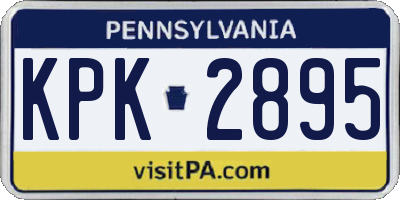 PA license plate KPK2895