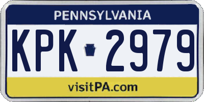 PA license plate KPK2979