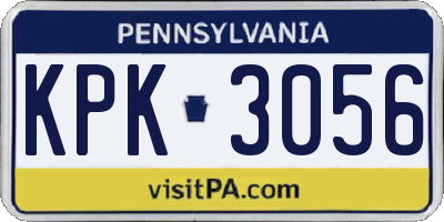 PA license plate KPK3056