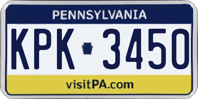 PA license plate KPK3450