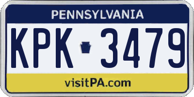 PA license plate KPK3479