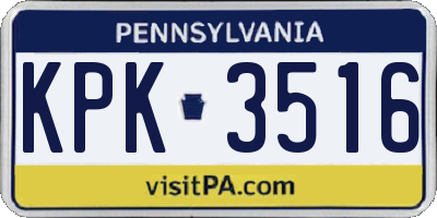 PA license plate KPK3516