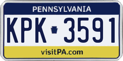 PA license plate KPK3591