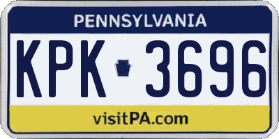 PA license plate KPK3696
