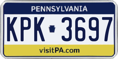 PA license plate KPK3697