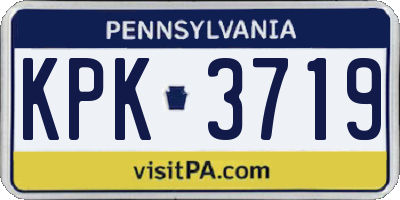 PA license plate KPK3719
