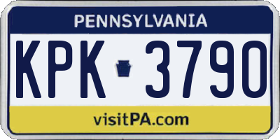 PA license plate KPK3790