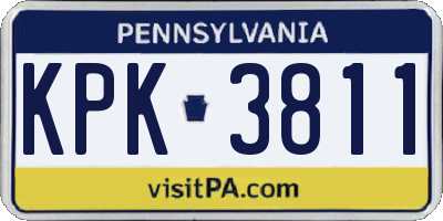 PA license plate KPK3811