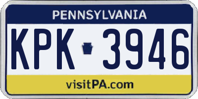 PA license plate KPK3946