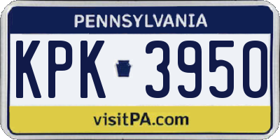 PA license plate KPK3950