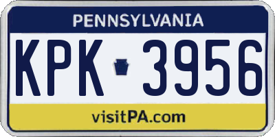 PA license plate KPK3956