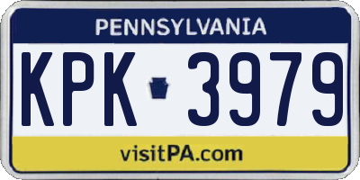 PA license plate KPK3979