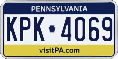 PA license plate KPK4069