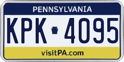PA license plate KPK4095