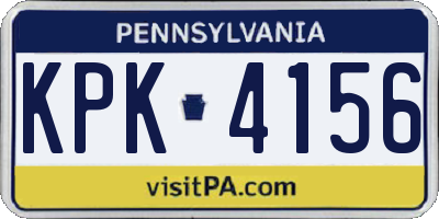 PA license plate KPK4156