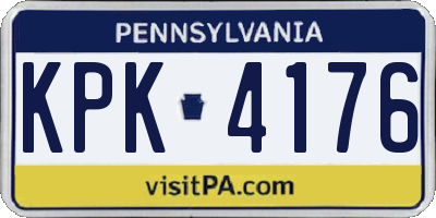 PA license plate KPK4176