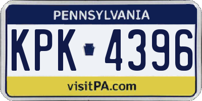 PA license plate KPK4396