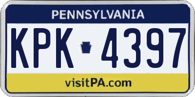 PA license plate KPK4397
