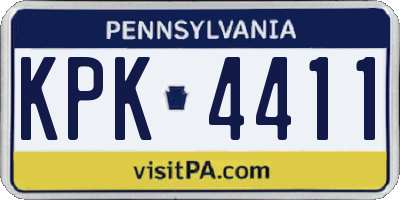 PA license plate KPK4411