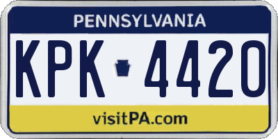 PA license plate KPK4420
