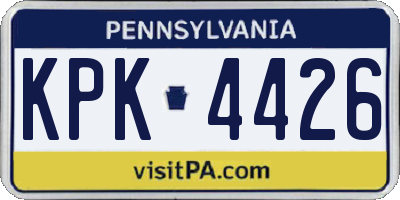 PA license plate KPK4426