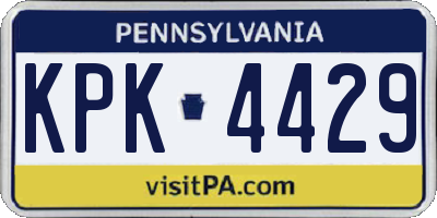 PA license plate KPK4429