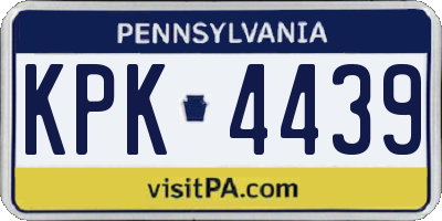 PA license plate KPK4439