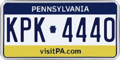 PA license plate KPK4440