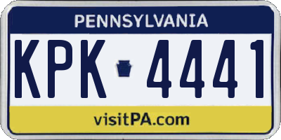 PA license plate KPK4441