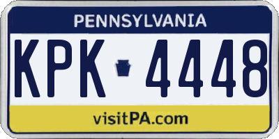 PA license plate KPK4448