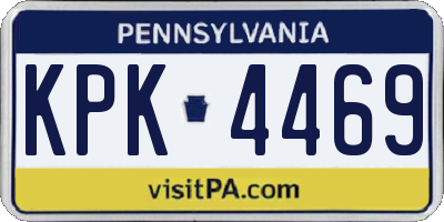 PA license plate KPK4469