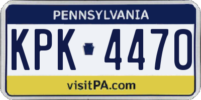 PA license plate KPK4470