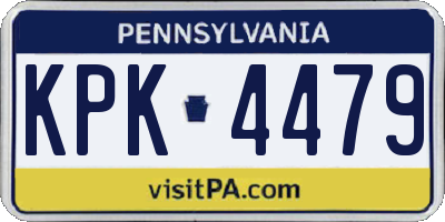 PA license plate KPK4479
