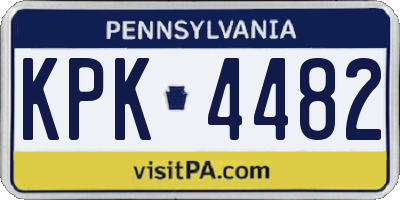 PA license plate KPK4482