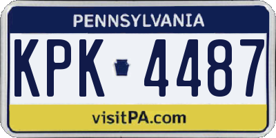 PA license plate KPK4487