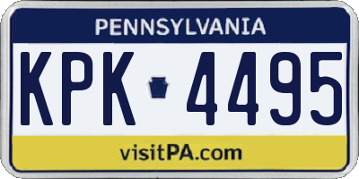 PA license plate KPK4495
