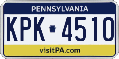 PA license plate KPK4510