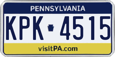 PA license plate KPK4515