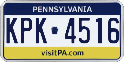 PA license plate KPK4516