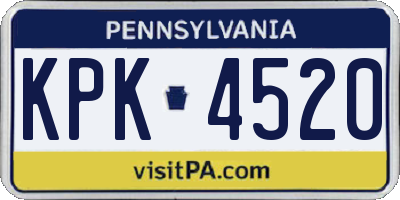 PA license plate KPK4520