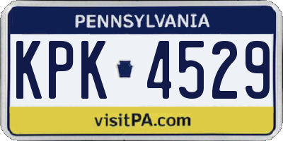 PA license plate KPK4529