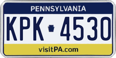 PA license plate KPK4530