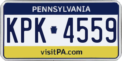 PA license plate KPK4559