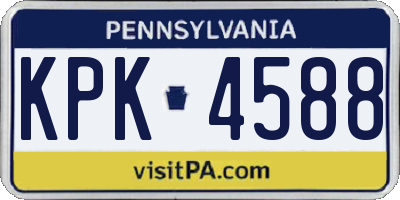 PA license plate KPK4588