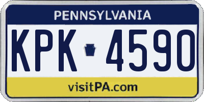 PA license plate KPK4590