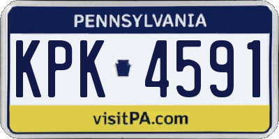 PA license plate KPK4591