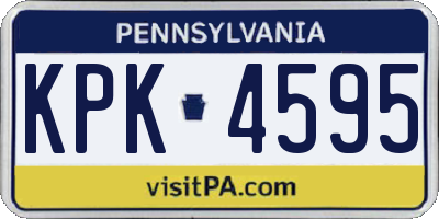 PA license plate KPK4595