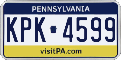 PA license plate KPK4599