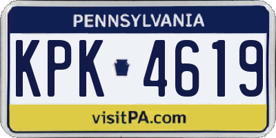 PA license plate KPK4619